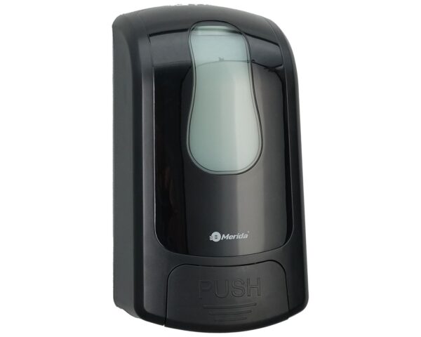 Dozownik mydła w płynie MERIDA ONE, pojemność zbiornika 1000 ml, tworzywo ABS, czarny
