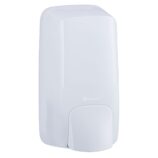 Dozownik mydła w płynie MERIDA HARMONY, pojemność zbiornika 1200 ml, tworzywo, biały transparentny