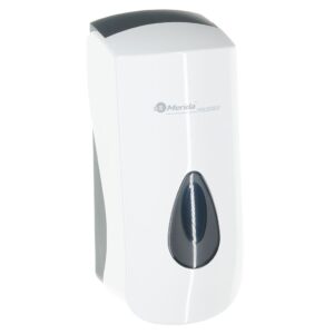 Dozownik mydła w pianie MERIDA TOP MAXI na wkłady 700 g, tworzywo ABS, biały, tył szary, okienko szare