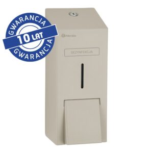 Dozownik płynu dezynfekcyjnego w sprayu MERIDA STELLA SILK GREY LINE, pojemność wkładów 1000 ml , szary jedwabisty