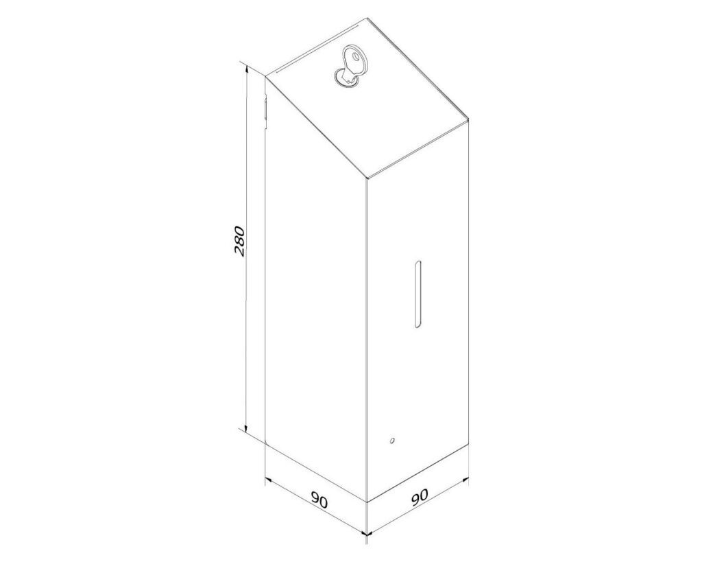 Bezdotykowy automatyczny dozownik mydła w pianie MERIDA STELLA AUTOMATIC SLIM WHITE LINE na jednorazowe wkłady 800 ml, biały