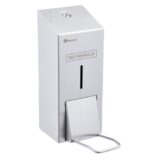 Dozownik płynu dezynfekcyjnego na jednorazowe wkłady 1000 ml z przyciskiem łokciowym MERIDA STELLA, stal matowa