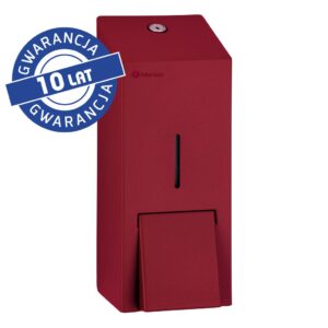 Dozownik mydła w płynie MERIDA STELLA RED LINE MAXI, pojemność zbiornika 800 ml, czerwony