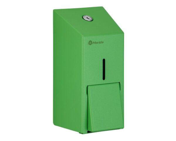 Dozownik mydła w płynie MERIDA STELLA GREEN LINE MINI, pojemność zbiornika 400 ml, zielony Dozownik mydła w płynie MERIDA STELLA GREEN LINE MINI, pojemność zbiornika 400 ml, zielony