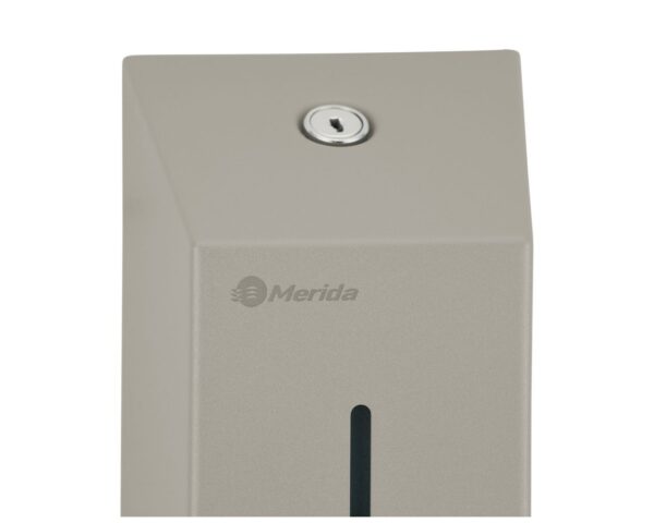 Dozownik mydła w płynie MERIDA STELLA STONE GREY LINE MINI, pojemność zbiornika 400 ml, szary kamienny Dozownik mydła w płynie MERIDA STELLA STONE GREY LINE MINI, pojemność zbiornika 400 ml, szary kamienny