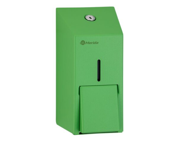 Dozownik mydła w płynie MERIDA STELLA GREEN LINE MINI, pojemność zbiornika 400 ml, zielony Dozownik mydła w płynie MERIDA STELLA GREEN LINE MINI, pojemność zbiornika 400 ml, zielony