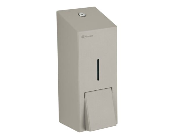 Dozownik mydła w płynie MERIDA STELLA STONE GREY LINE MAXI, pojemność zbiornika 800 ml, szary kamienny Dozownik mydła w płynie MERIDA STELLA STONE GREY LINE MAXI, pojemność zbiornika 800 ml, szary kamienny