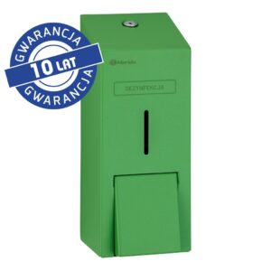 Dozownik płynu dezynfekcyjnego w sprayu MERIDA STELLA GREEN LINE, pojemność wkładów 1000 ml , zielony