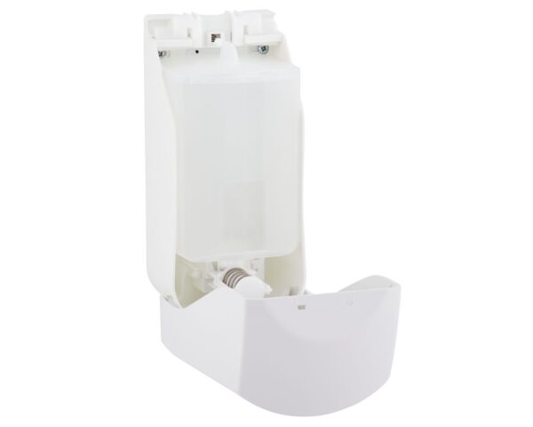 Dozownik mydła w płynie MERIDA TOP MAXI, pojemność zbiornika 800 ml, tworzywo ABS, biały, okienko niebieskie Dozownik mydła w płynie MERIDA TOP MAXI, pojemność zbiornika 800 ml, tworzywo ABS, biały, okienko niebieskie