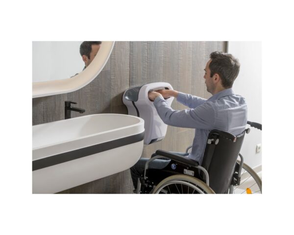 Suszarka kieszeniowa do rąk MERIDA EXP'AIR, aluminium, biała Suszarka kieszeniowa do rąk MERIDA EXP'AIR, aluminium, biała