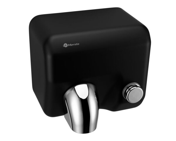 Suszarka do rąk MERIDA STARFLOW PLUS z przyciskiem, czarna z powłoką AFP Suszarka do rąk MERIDA STARFLOW PLUS z przyciskiem, czarna z powłoką AFP