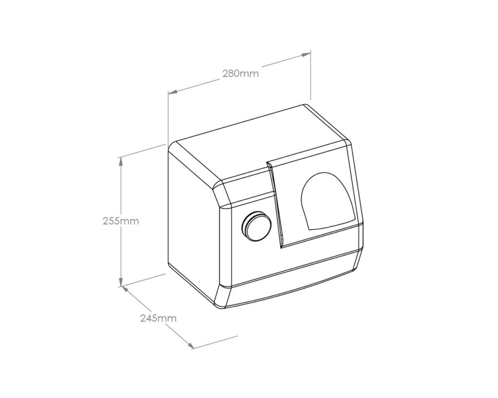 Suszarka do włosów MERIDA BASENOWA, stal matowa