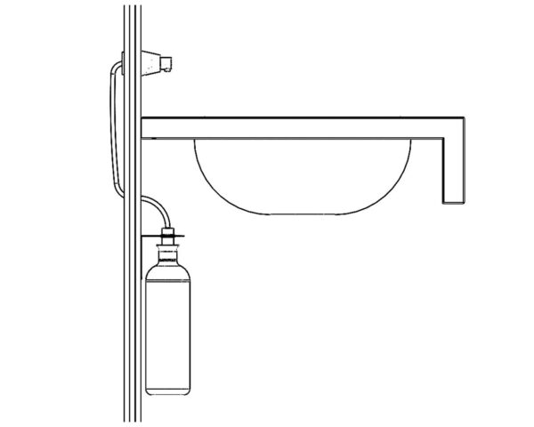 Dozownik mydła w płynie ścienny, WALEC, polerowany Dozownik mydła w płynie ścienny, WALEC, polerowany