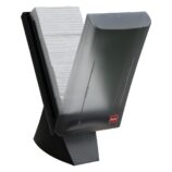 Pojemnik na serwetki gastronomiczne, czarny, tworzywo sztuczne, duży, nablatowy ze stojakiem