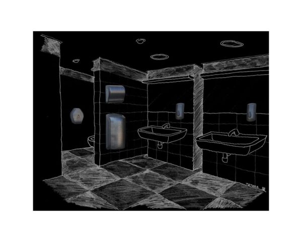 Pojemnik na papier toaletowy MERIDA UNIQUE GLAMOUR BLACK LINE Pojemnik na papier toaletowy MERIDA UNIQUE GLAMOUR BLACK LINE