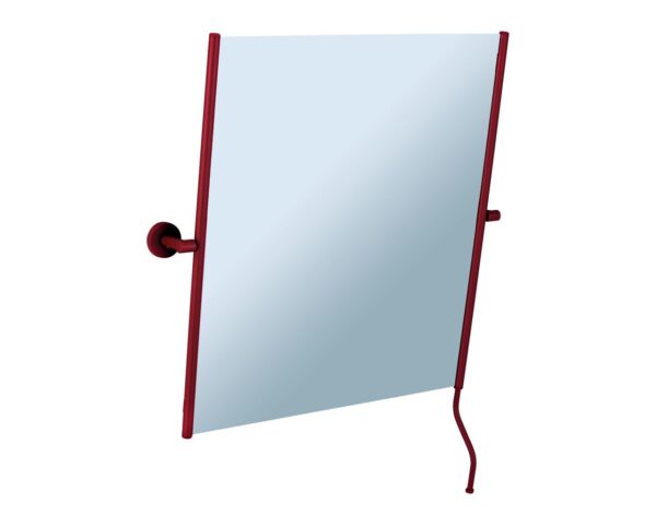 Lustro uchylne w oprawie czerwonej matowej z uchwytem ułatwiającym regulację kąta nachylenia MERIDA STELLA RED LINE, 50 x 60 cm Lustro uchylne w oprawie czerwonej matowej z uchwytem ułatwiającym regulację kąta nachylenia MERIDA STELLA RED LINE, 50 x 60 cm