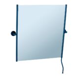 Lustro uchylne w oprawie niebieskiej matowej z uchwytem ułatwiającym regulację kąta nachylenia MERIDA STELLA BLUE LINE, 50 x 60 cm