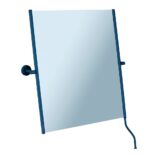 Lustro uchylne w oprawie niebieskiej matowej z uchwytem ułatwiającym regulację kąta nachylenia MERIDA STELLA BLUE LINE, 50 x 60 cm