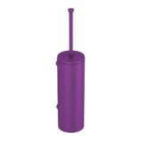Szczotka do WC z uchwytem mocowanym do ściany, tuba z przykrywką, MERIDA STELLA VIOLET LINE, fioletowa
