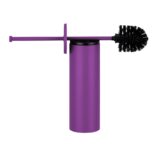 Szczotka do WC z uchwytem mocowanym do ściany, tuba z przykrywką, MERIDA STELLA VIOLET LINE, fioletowa