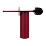 Szczotka do WC z uchwytem mocowanym do ściany, tuba z przykrywką, MERIDA STELLA RED LINE, czerwona