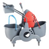 Wózek dwuwiadrowy 30 l (2 x 15 l), z kuwetą 8 l, czerwona prasa