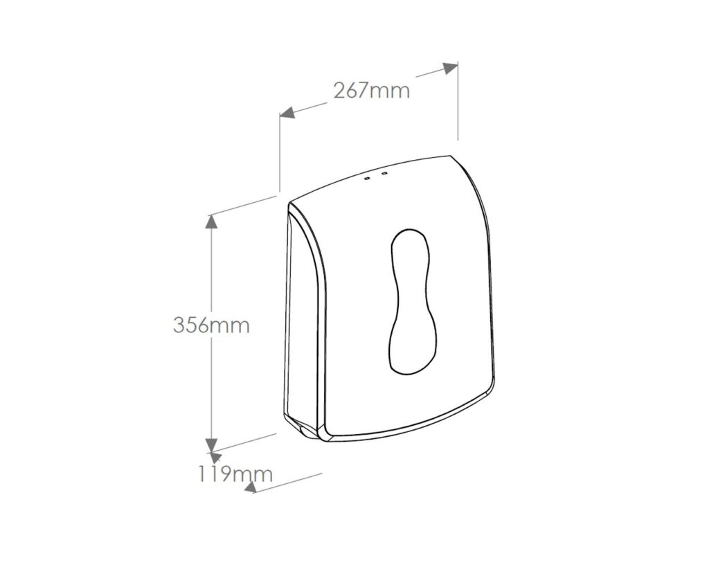 Pojemnik na ręczniki składane MAXI MERIDA AMADEUS SILKY BLACK