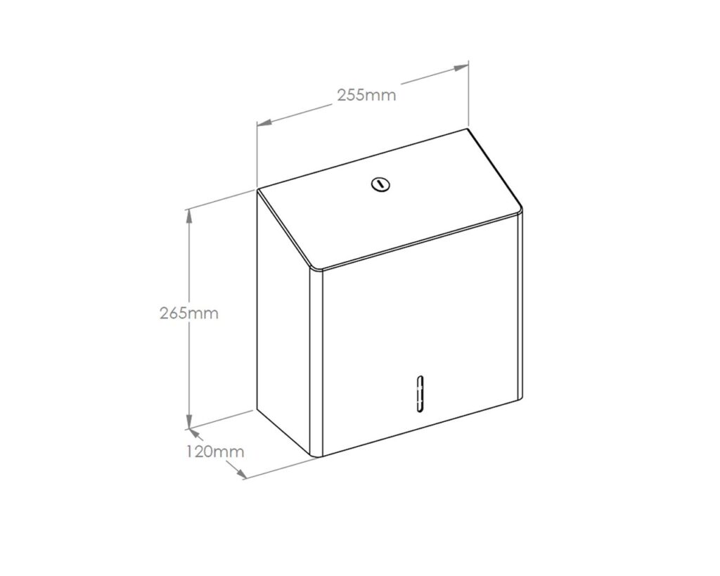 Pojemnik na ręczniki składane MERIDA STELLA R10 ADVANCED MAXI, stal matowa