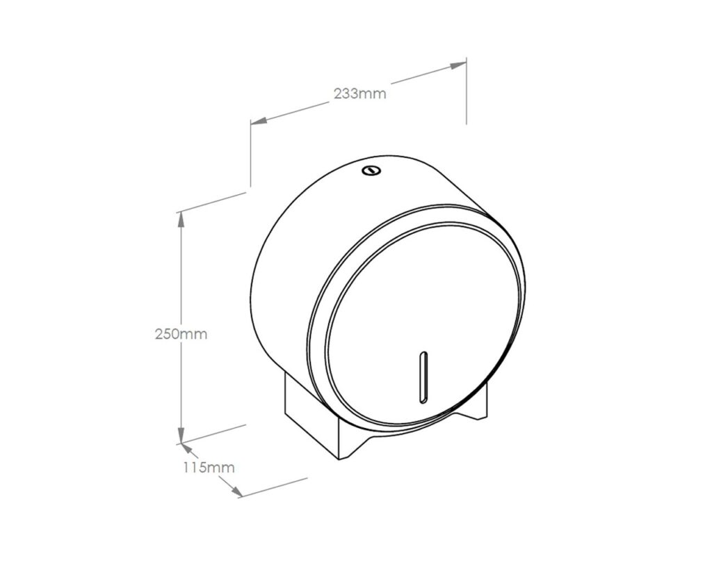 Pojemnik na papier toaletowy MERIDA STELLA WHITE LINE MINI, średnica papieru do 19 cm, biały