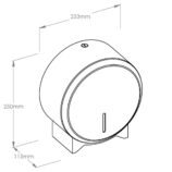 Pojemnik na papier toaletowy MERIDA INOX DESIGN MINI - HONEYCOMB