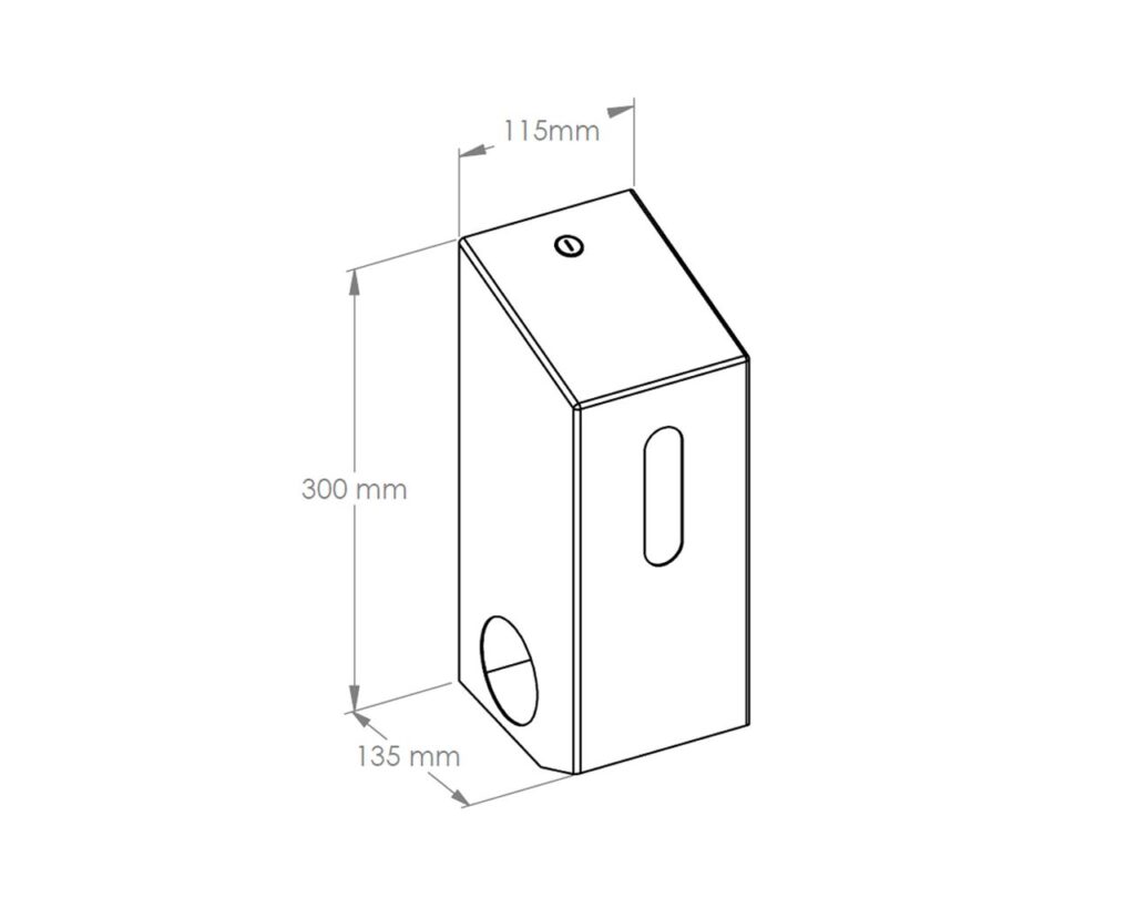 Pojemnik na dwie małe rolki papieru toaletowego MERIDA STELLA, STAL MATOWA