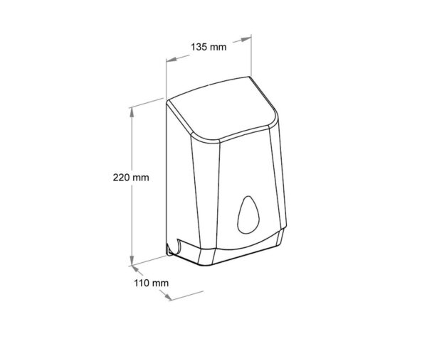 Pojemnik na papier toaletowy w listkach MERIDA UNIQUE ORANGE LINE Pojemnik na papier toaletowy w listkach MERIDA UNIQUE ORANGE LINE