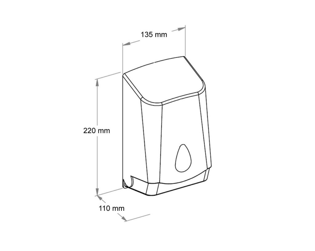 Pojemnik na papier toaletowy w listkach MERIDA UNIQUE RED SPARK LINE