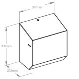 Mechaniczny podajnik ręczników papierowych w rolach MERIDA INOX DESIGN MAXI - PINSTRIPE
