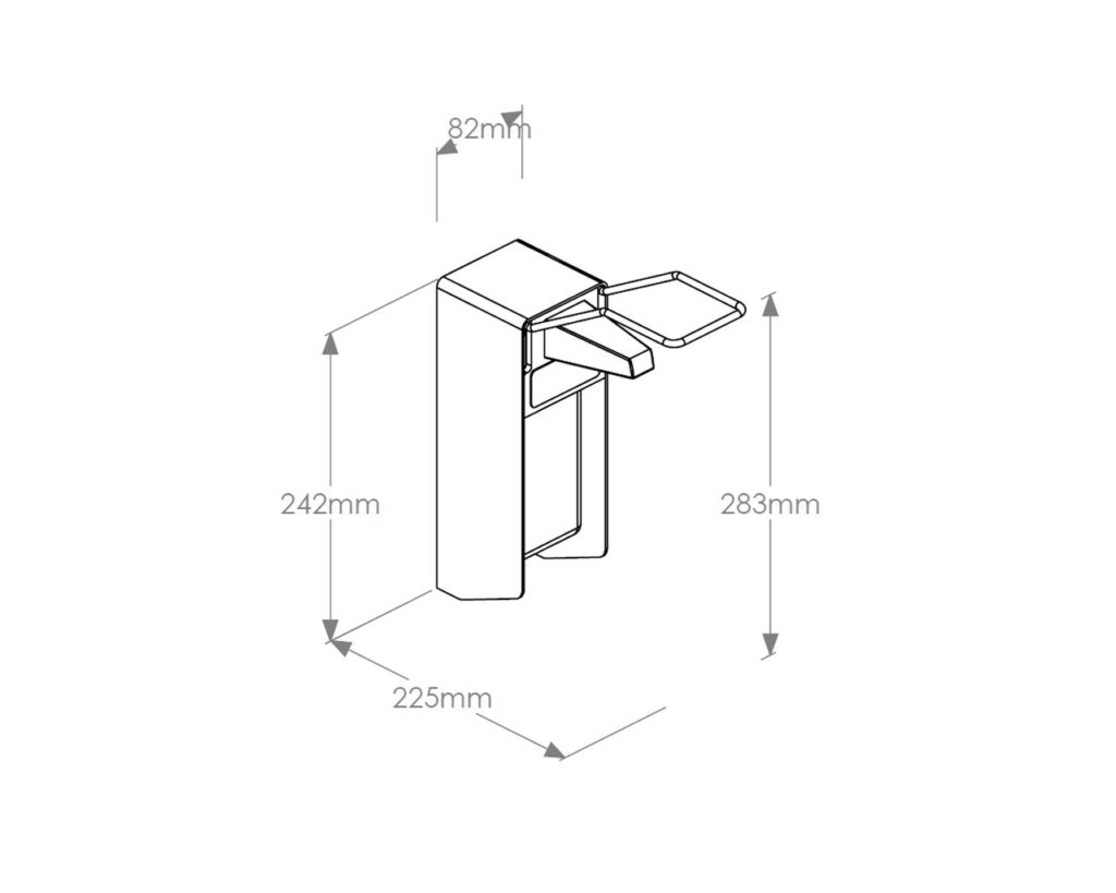 Dozownik z przyciskiem łokciowym na wkłady 500 ml, aluminiowy
