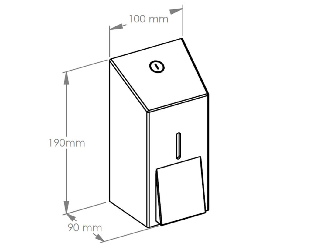 Dozownik mydła w płynie MERIDA STELLA MINI, pojemność zbiornika 400 ml, stal polerowana