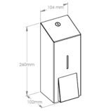 Dozownik mydła w pianie na jednorazowe wkłady z pompką spieniającą MERIDA INOX DESIGN MAXI - HONEYCOMB