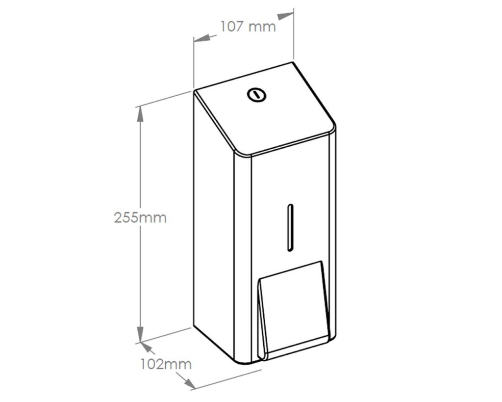 Dozownik mydła w pianie MERIDA STELLA R10 ADVANCED na wkłady 700 g, stal matowa
