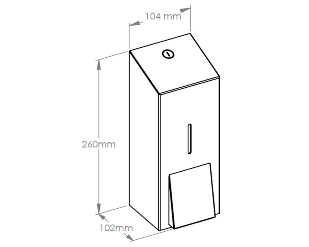 Dozownik mydła w pianie MERIDA STELLA MAXI, na jednorazowe wkłady 700 g z pompką spieniającą, stal polerowana