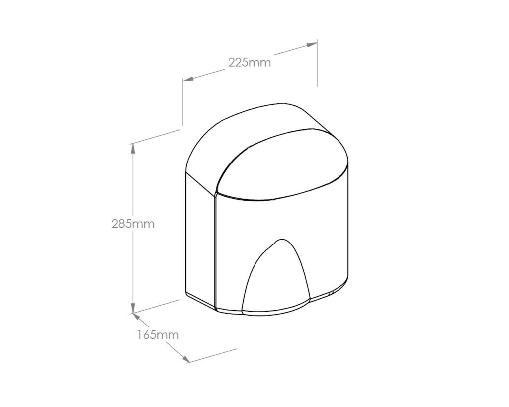 Suszarka do rąk MERIDA ECOFLOW PLUS, tworzywo ABS, biała