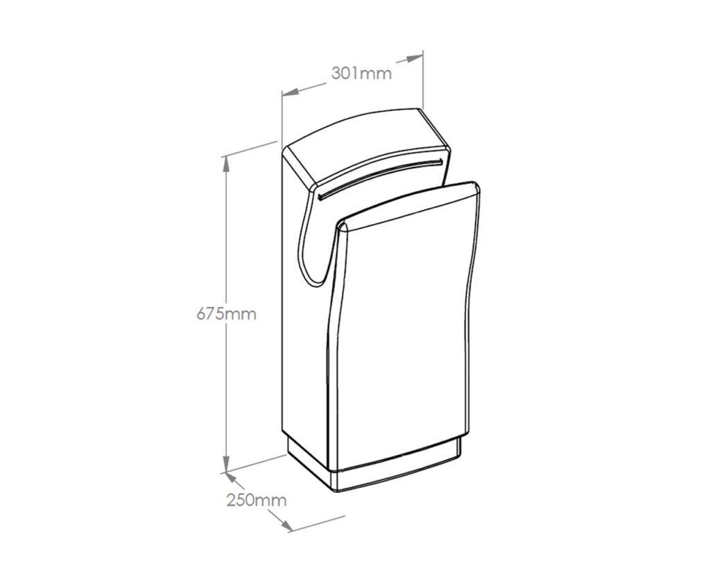 Suszarka kieszeniowa do rąk MERIDA ECO JET, tworzywo ABS, biała