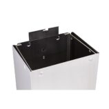 Kosz na odpady otwarty MERIDA STELLA, pojemność 45 l, stal matowa