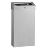 Kosz na odpady otwarty MERIDA STELLA SLIM COMBO, pojemność 15 l, stal matowa