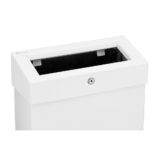 Kosz na odpady otwarty MERIDA STELLA SLIM WHITE LINE COMBO, pojemność 15 l, biały