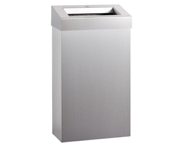 Kosz na odpady otwarty MERIDA STELLA SLIM, pojemność 27 l, stal polerowana Kosz na odpady otwarty MERIDA STELLA SLIM, pojemność 27 l, stal polerowana