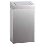 Kosz z uchylną pokrywą MERIDA STELLA SLIM, pojemność 27 l, stal polerowana