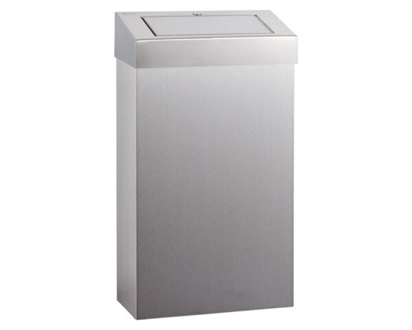 Kosz z uchylną pokrywą MERIDA STELLA SLIM, pojemność 27 l, stal polerowana Kosz z uchylną pokrywą MERIDA STELLA SLIM, pojemność 27 l, stal polerowana