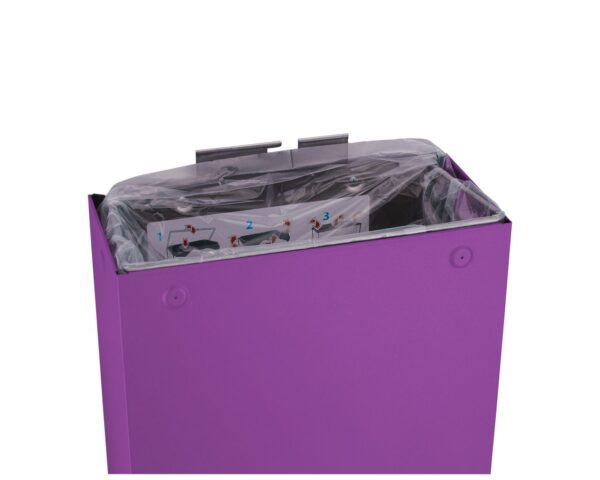 Kosz na odpady otwarty MERIDA STELLA SLIM VIOLET LINE, pojemność 27 l, fioletowy Kosz na odpady otwarty MERIDA STELLA SLIM VIOLET LINE, pojemność 27 l, fioletowy