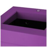 Kosz na odpady otwarty MERIDA STELLA VIOLET LINE, pojemność 45 l, filoetowy