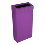 Kosz na odpady otwarty MERIDA STELLA SLIM VIOLET LINE COMBO, pojemność 15 l, fioletowy